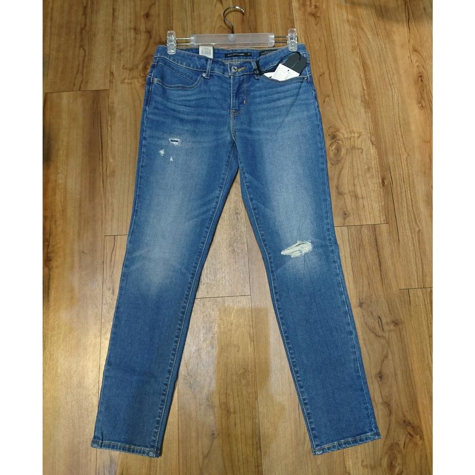 Levis 女款 Revel 中腰緊身提臀牛仔褲 淺藍刷色破壞 超彈力塑型 52451-0001-細節圖3