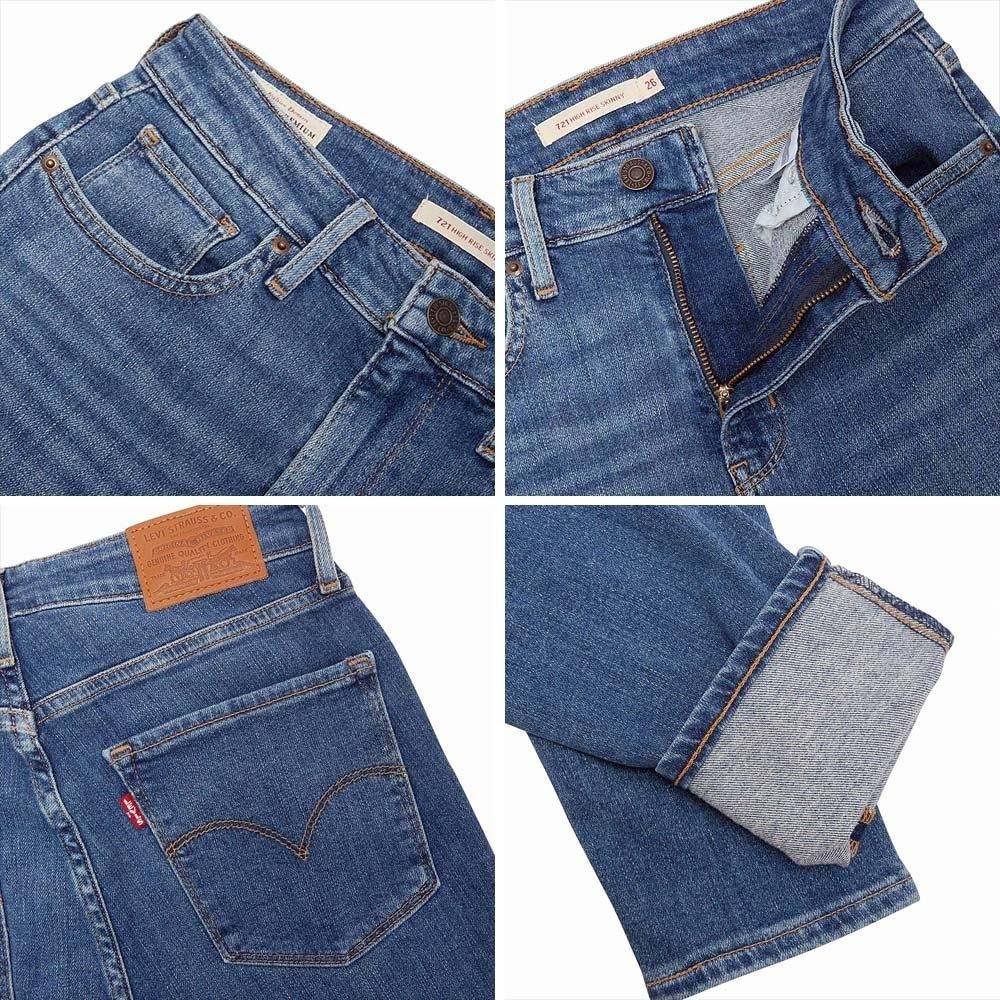 Levis 女款 721 緊身窄管牛仔褲 精工中藍染水洗 18882-0422🔥-細節圖2