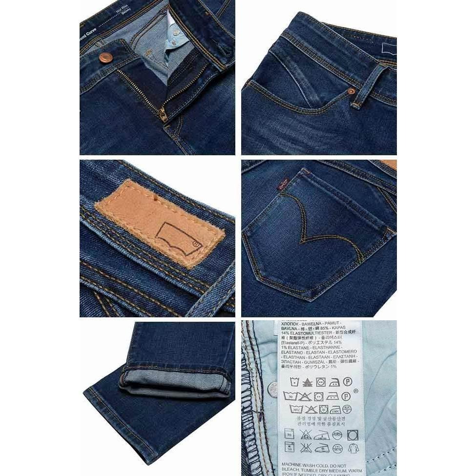 Levis 女款 Revel 低腰緊身提臀牛仔褲 深藍水洗 超彈力塑型 20890-0007-細節圖2