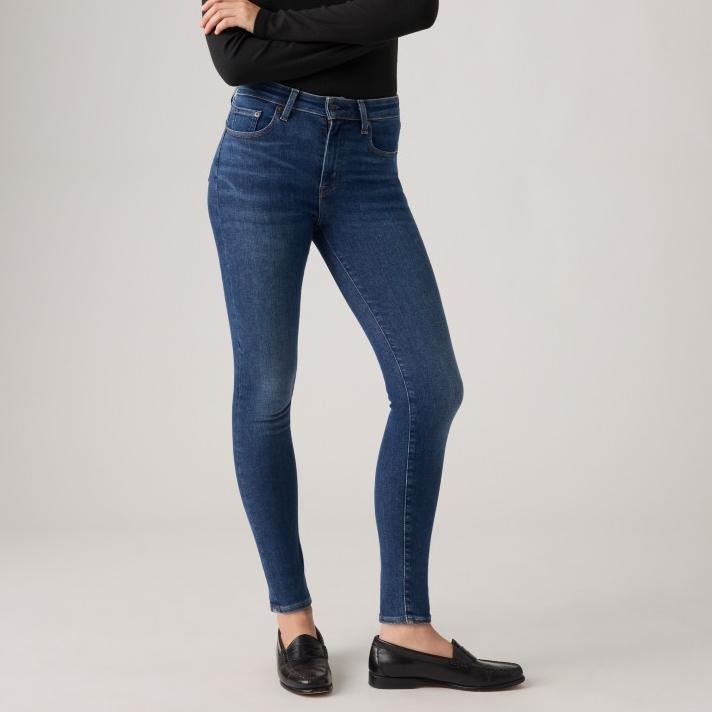 Levis 女款 721 緊身窄管牛仔褲 深藍水洗 18882-0876-細節圖5