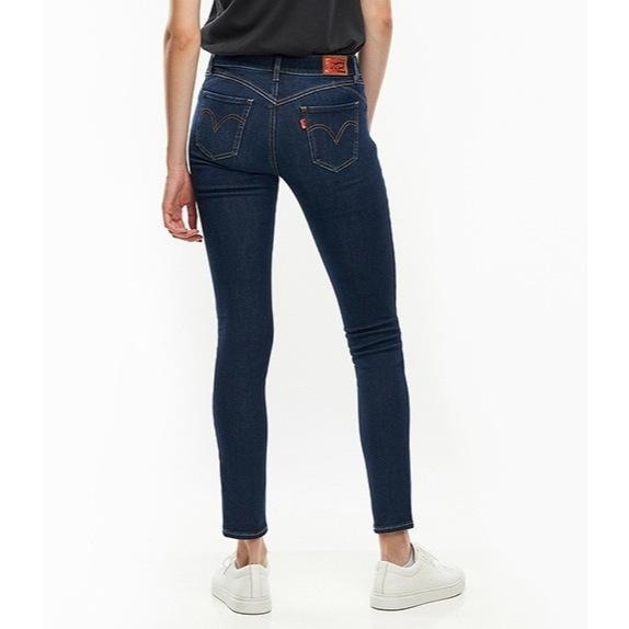 Levis 女款 Revel 中腰緊身提臀牛仔褲 精工深藍染水洗 36266-0040-細節圖9