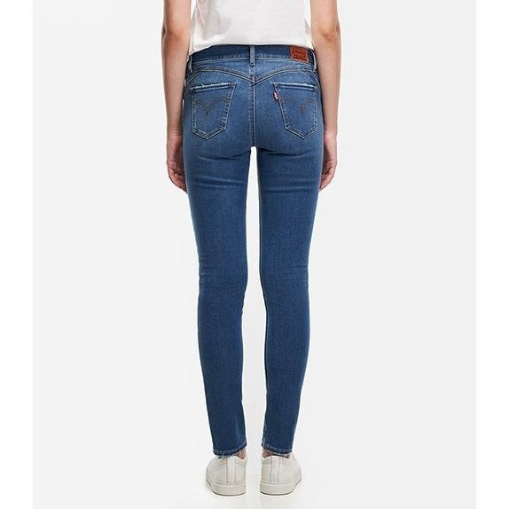 Levis 女款 Revel 中腰緊身提臀牛仔褲 精工中暈染刷白 36266-0041-細節圖9