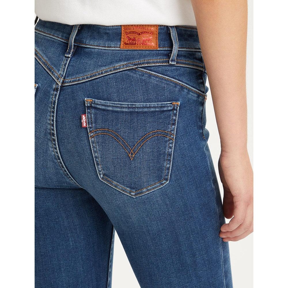 Levis 女款 Revel 高腰緊身提臀牛仔褲 精工中暈染刷白 74896-0037🔥-細節圖6