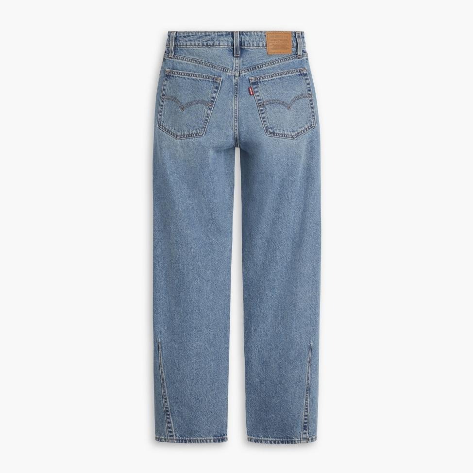 Levis 女款 Baggy Dad Barrel 錐形寬鬆牛仔褲 淺藍水洗 0039A-0002-細節圖2