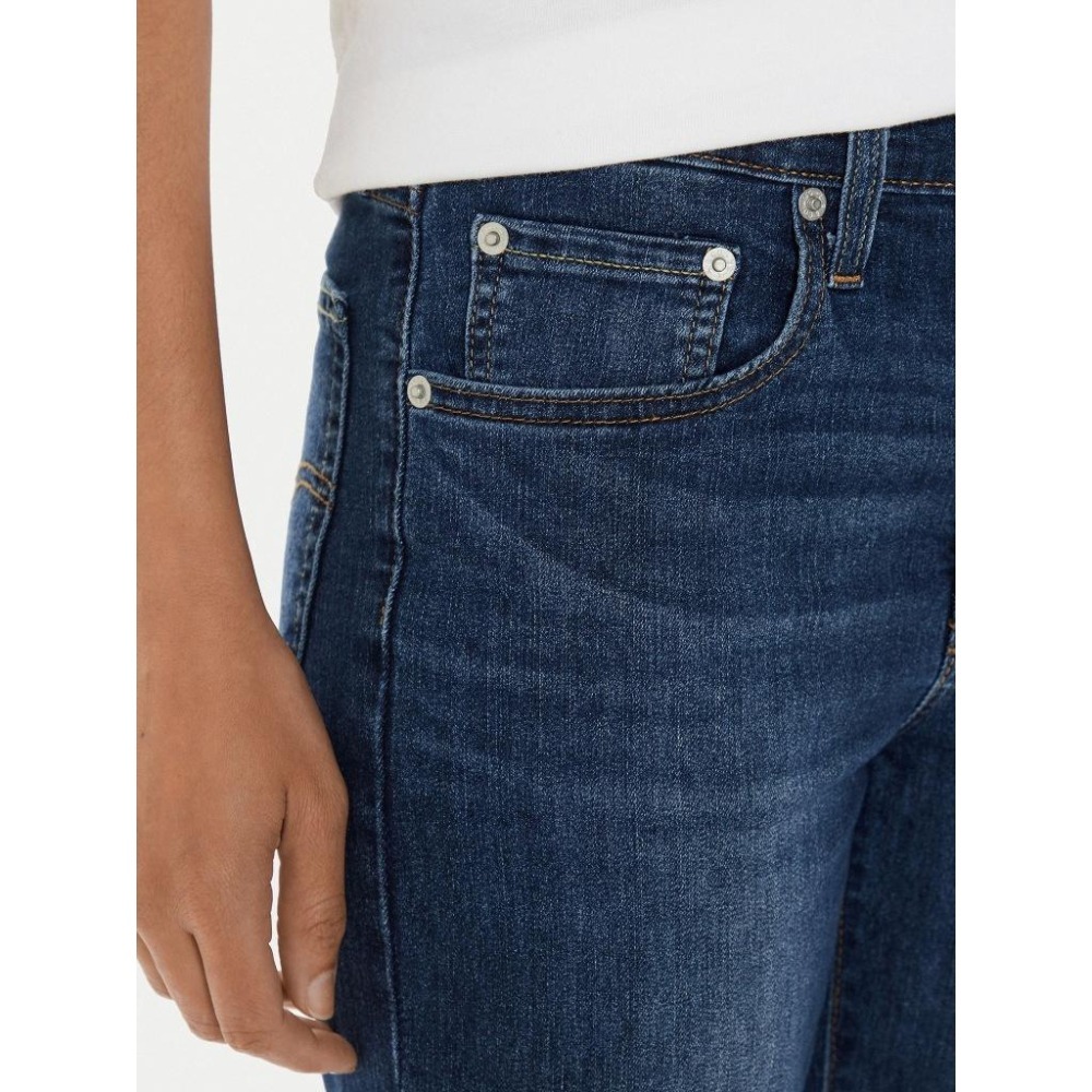 Levis 女款 724 直筒牛仔褲 深藍水洗 涼感丹寧 18883-0268-細節圖2