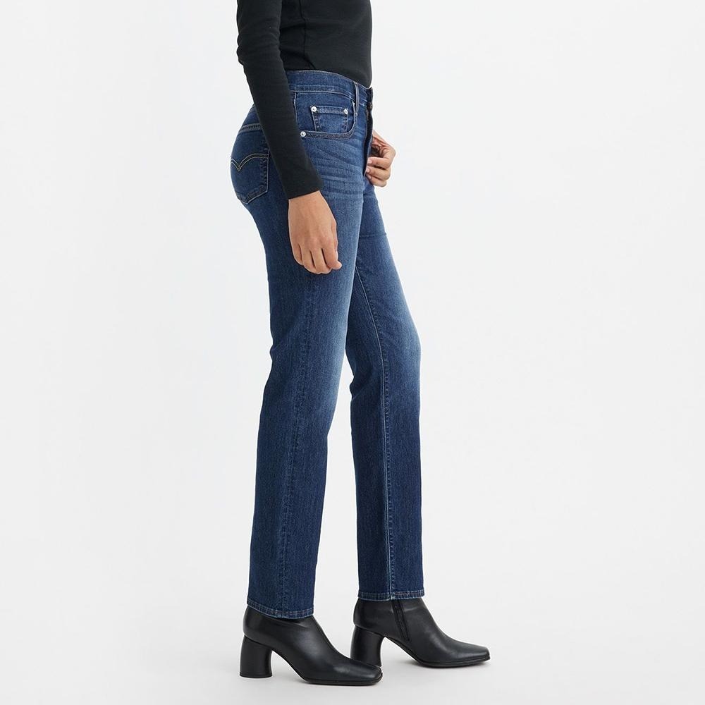 Levis 女款 724 直筒牛仔褲 深藍水洗 涼感丹寧 18883-0268-細節圖7