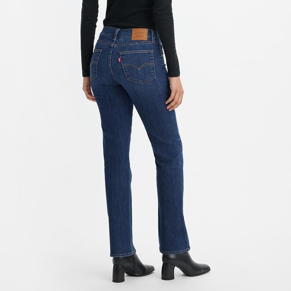 Levis 女款 724 直筒牛仔褲 深藍水洗 涼感丹寧 18883-0268-細節圖8