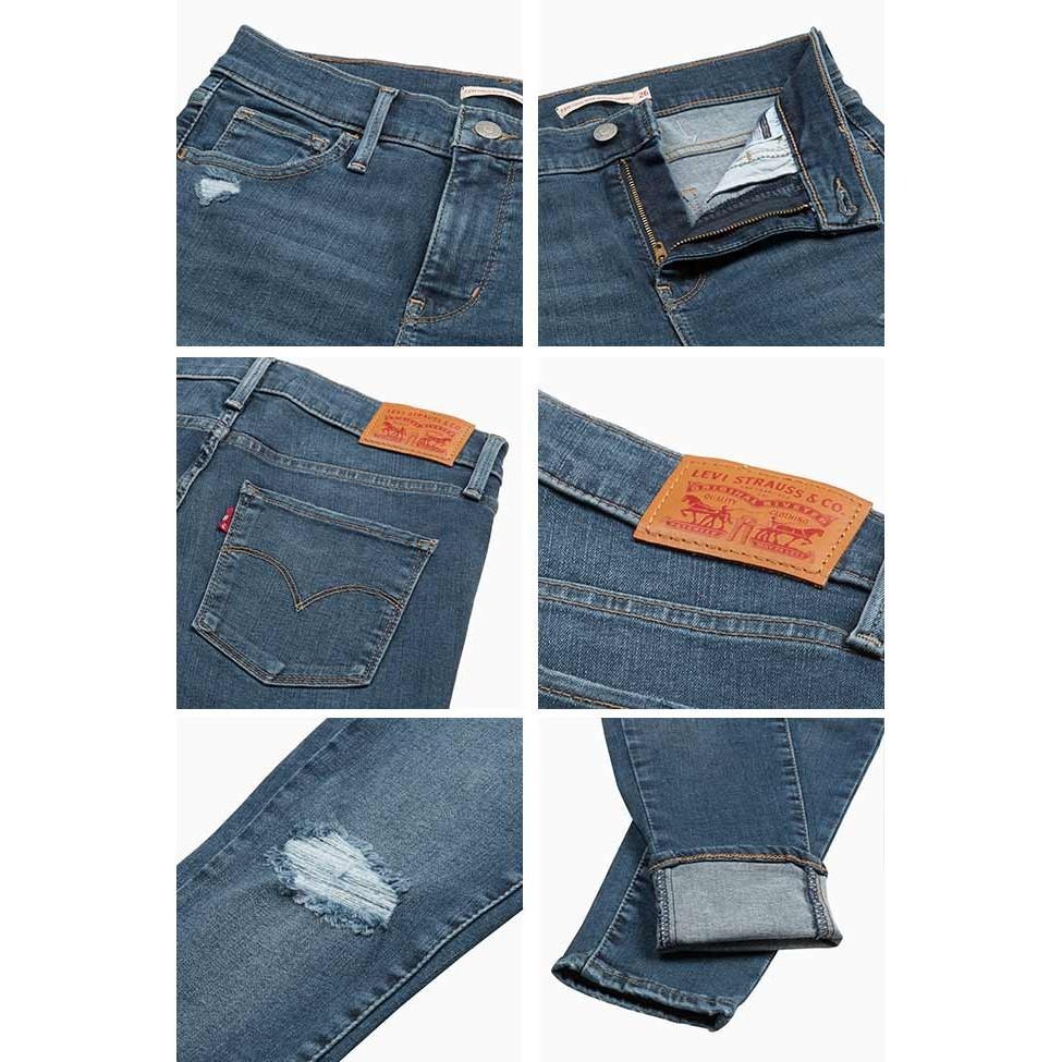 Levis 女款 720 超緊身窄管牛仔褲 中藍破壞刷破 52797-0014🔥-細節圖2
