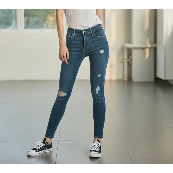 Levis 女款 720 超緊身窄管牛仔褲 中藍破壞刷破 52797-0014🔥-細節圖6