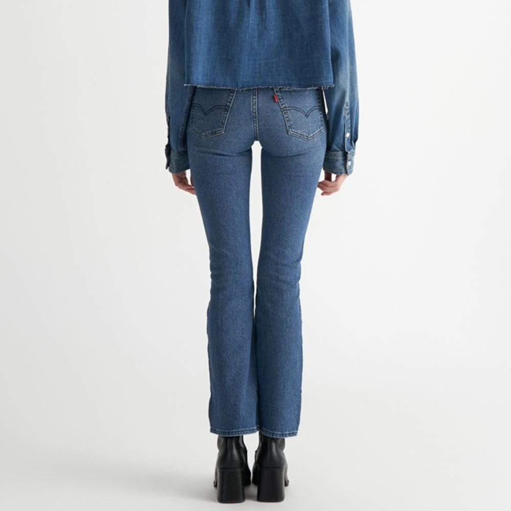 Levis 女款 725 合身靴型牛仔褲 精工中藍染水洗 18759-0208-細節圖9