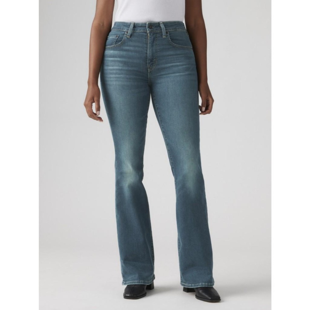 Levis 女款 726 修身喇叭牛仔褲 藍綠水洗 A3410-0077-細節圖6