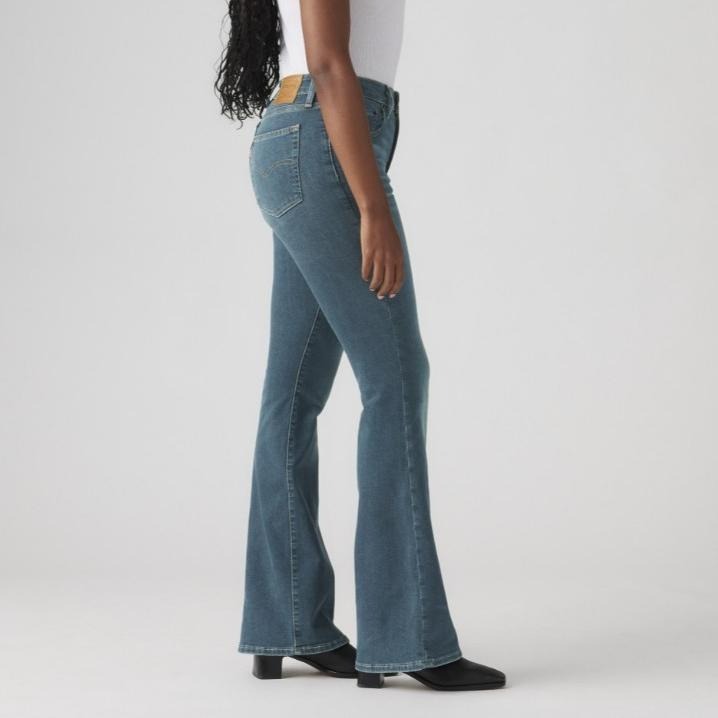 Levis 女款 726 修身喇叭牛仔褲 藍綠水洗 A3410-0077-細節圖7