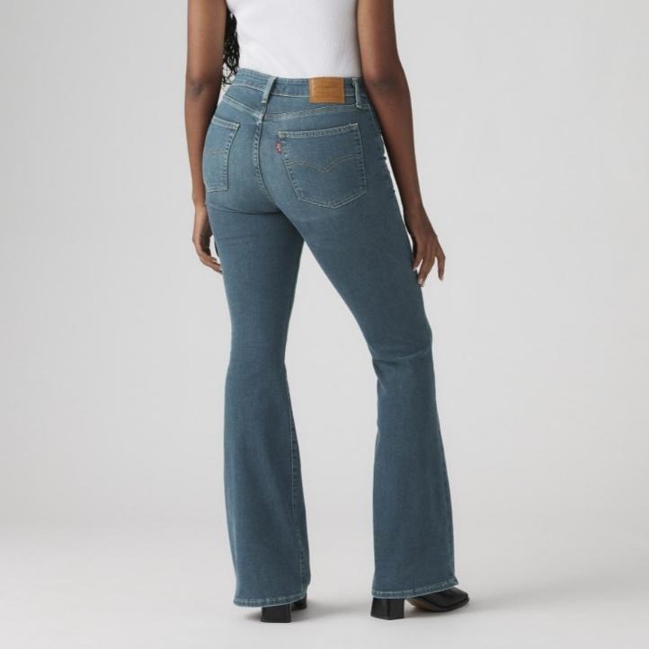 Levis 女款 726 修身喇叭牛仔褲 藍綠水洗 A3410-0077-細節圖8