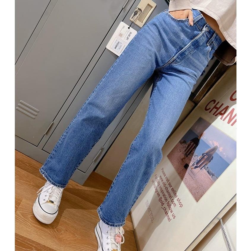 Levis 女款 Ribcage 復古排釦直筒牛仔褲 精工輕藍染刷白 72693-0099🔥-細節圖7