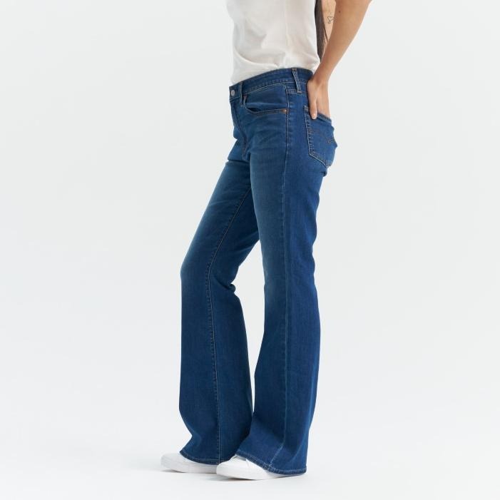 Levis 女款 726 修身喇叭牛仔褲 深藍水洗 涼感丹寧 A3410-0116-細節圖7