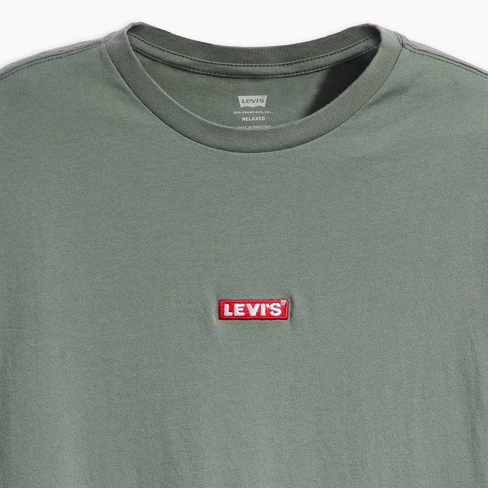 Levis 男款 短袖T恤 長方刺繡布章LOGO 灰綠 79554-0069🔥-細節圖2