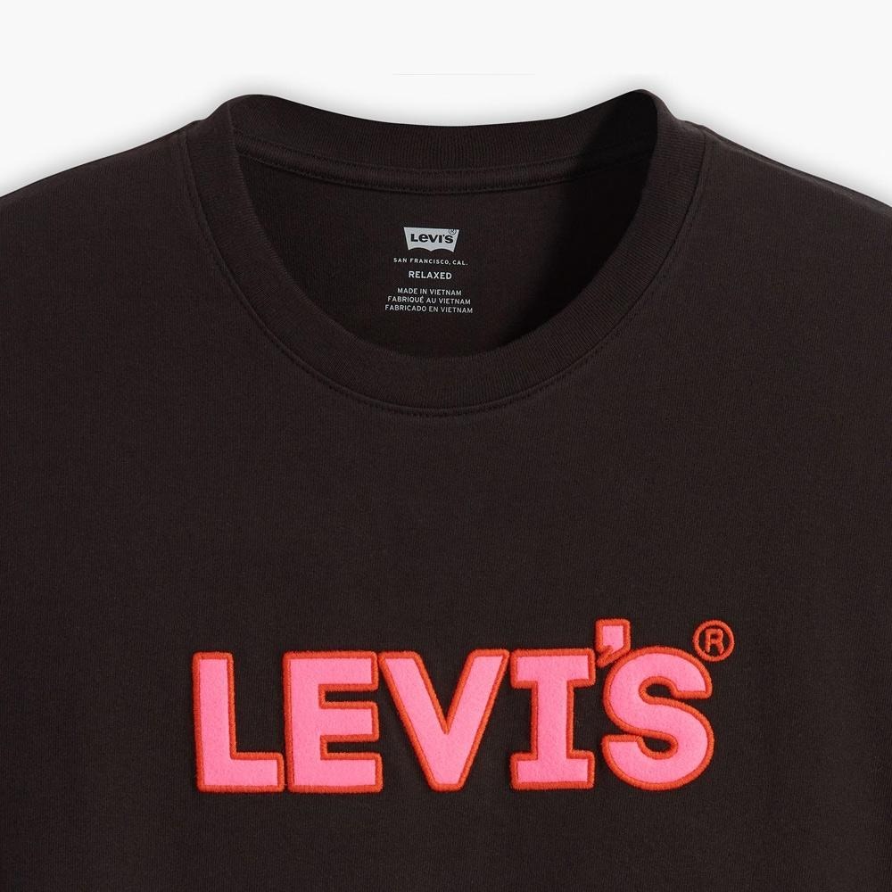 Levis 男款 短袖T恤 粉紅布章Logo 黑 16143-1022🔥-細節圖2