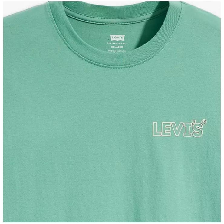 Levis 男款 短袖T恤 立體字體Logo 湖水綠 16143-1235🔥-細節圖2
