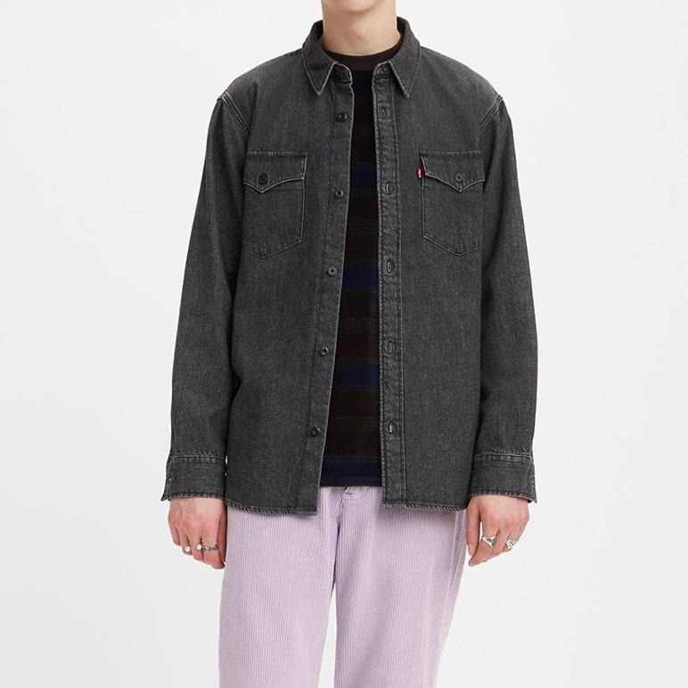 Levis 男款 牛仔襯衫 精工黑石洗 寒麻纖維 A1919-0009-細節圖7