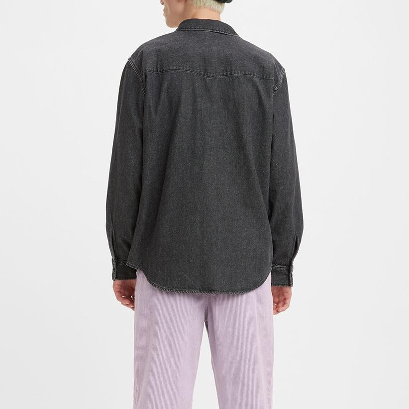 Levis 男款 牛仔襯衫 精工黑石洗 寒麻纖維 A1919-0009-細節圖8