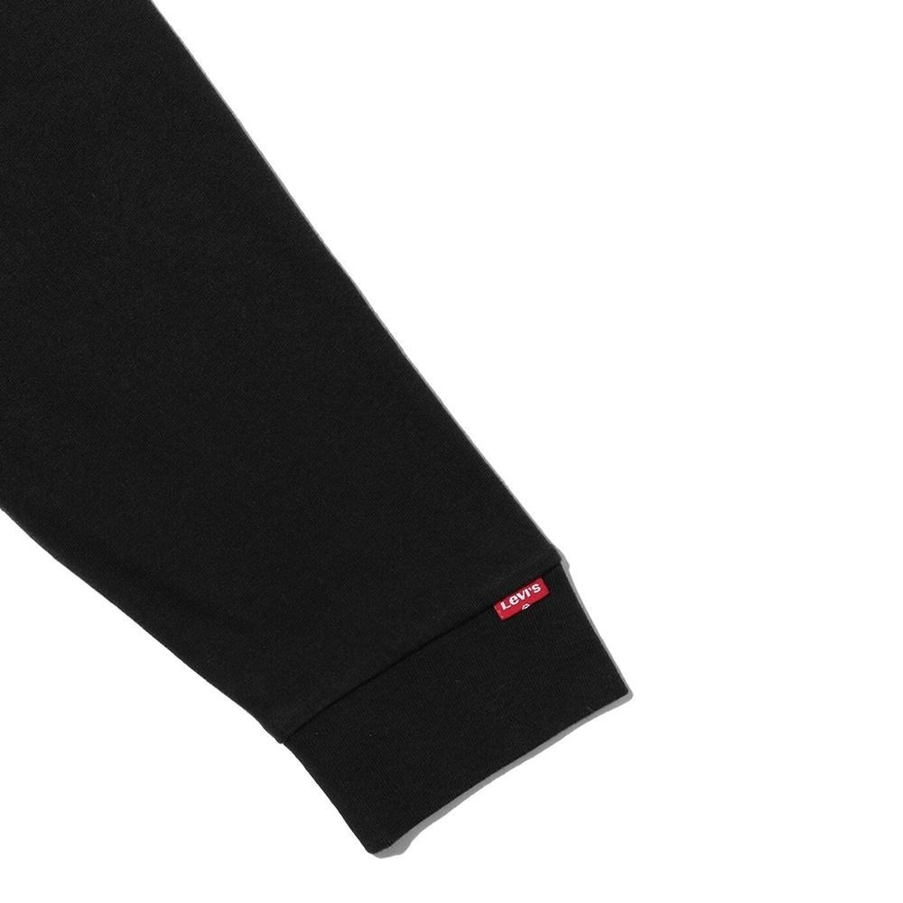 Levis 男款 長袖T恤 精工刺繡Logo 魚子黑 A0642-0001-細節圖3