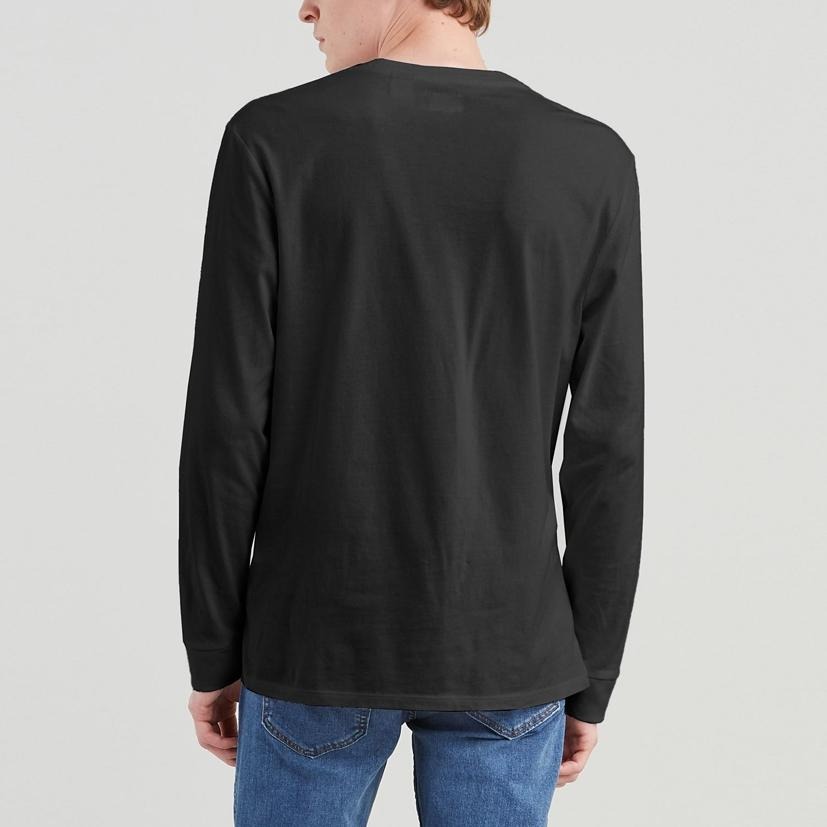 Levis 男款 長袖T恤 經典刺繡Logo 黑 72848-0009-細節圖7