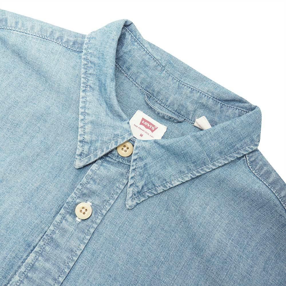 Levis 男款 牛仔襯衫 精工輕藍染水洗 寒麻纖維 A1919-0000-細節圖5
