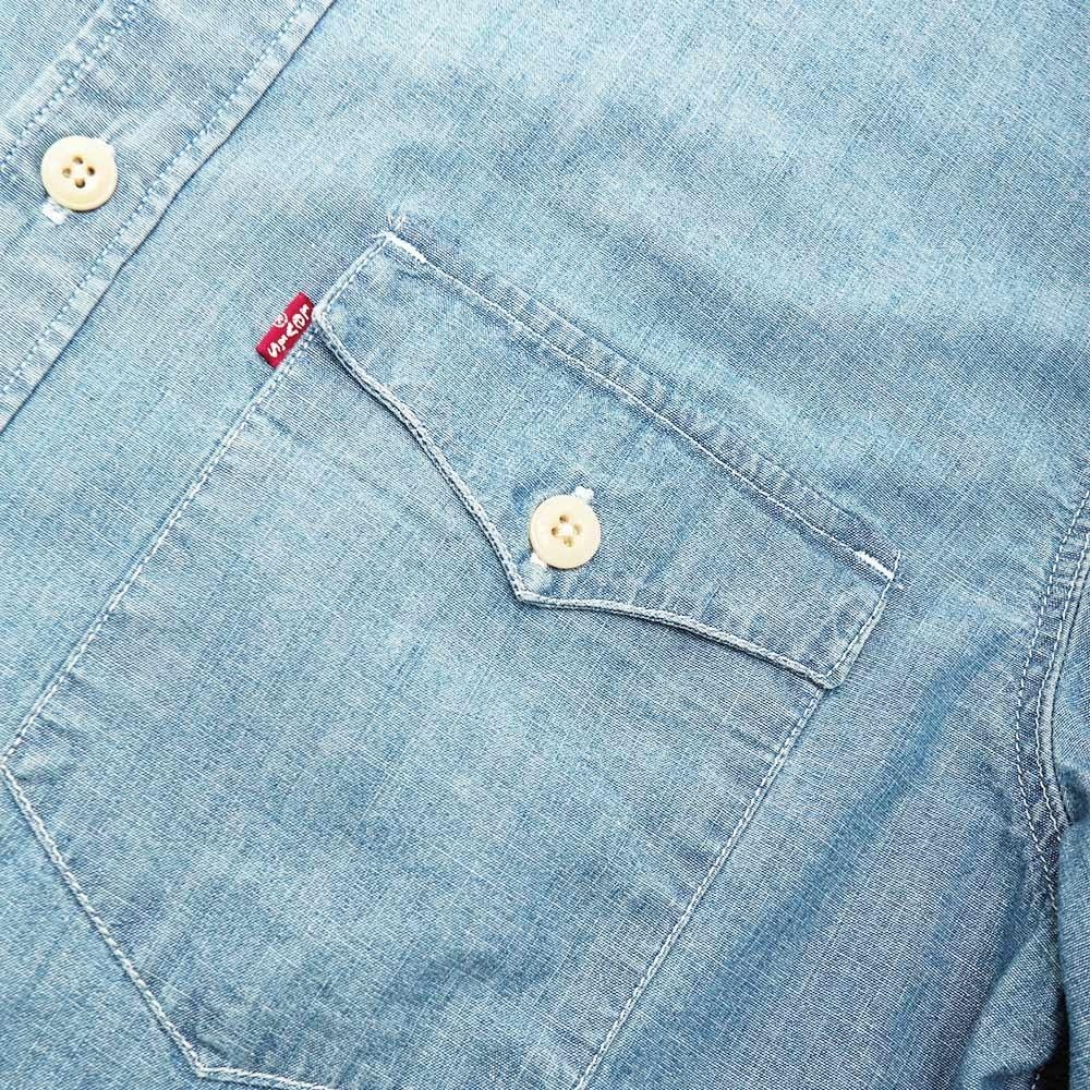 Levis 男款 牛仔襯衫 精工輕藍染水洗 寒麻纖維 A1919-0000-細節圖6