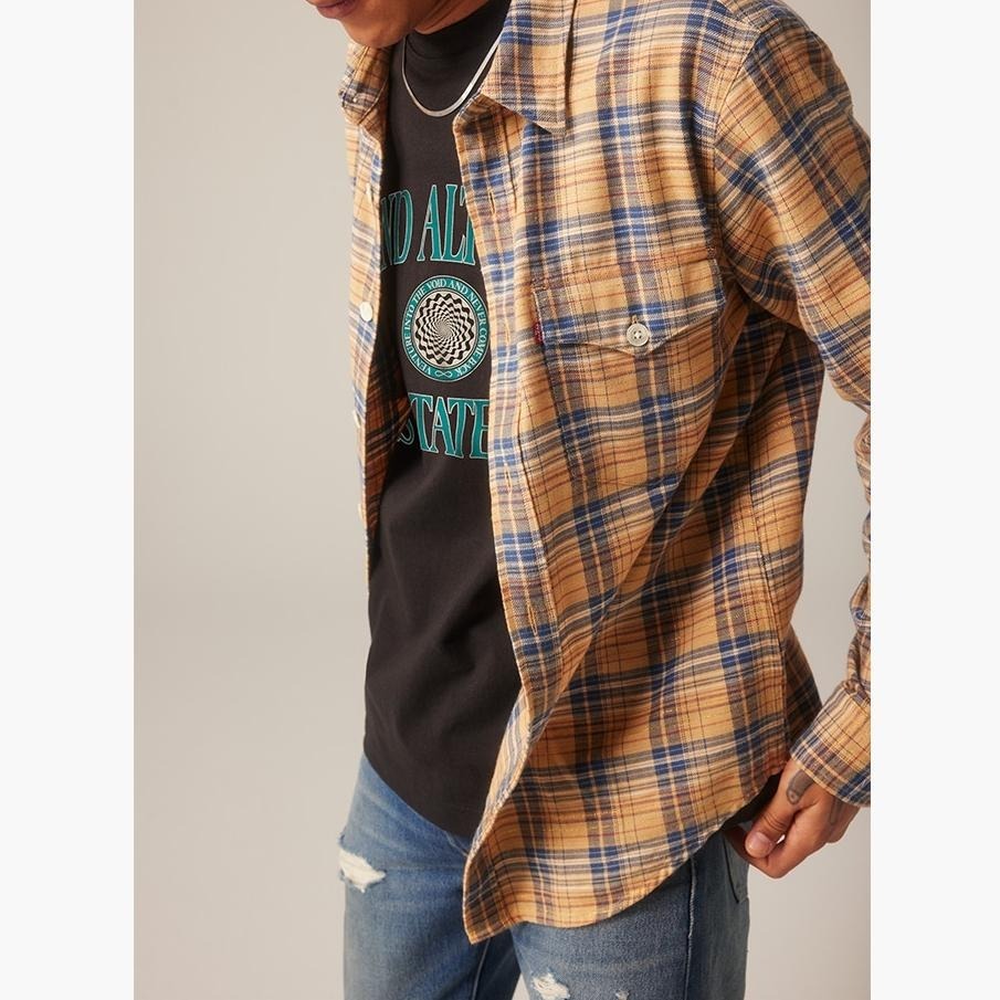 Levis 男款 格紋襯衫 歐式復古風 格紋金線設計 休閒版型 A1919-0019🔥-細節圖6