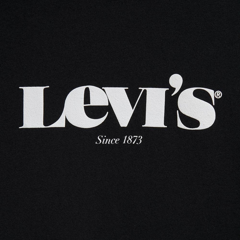 Levis 男款 短袖T恤 摩登復古Logo 魚子黑 16143-0084🔥-細節圖2
