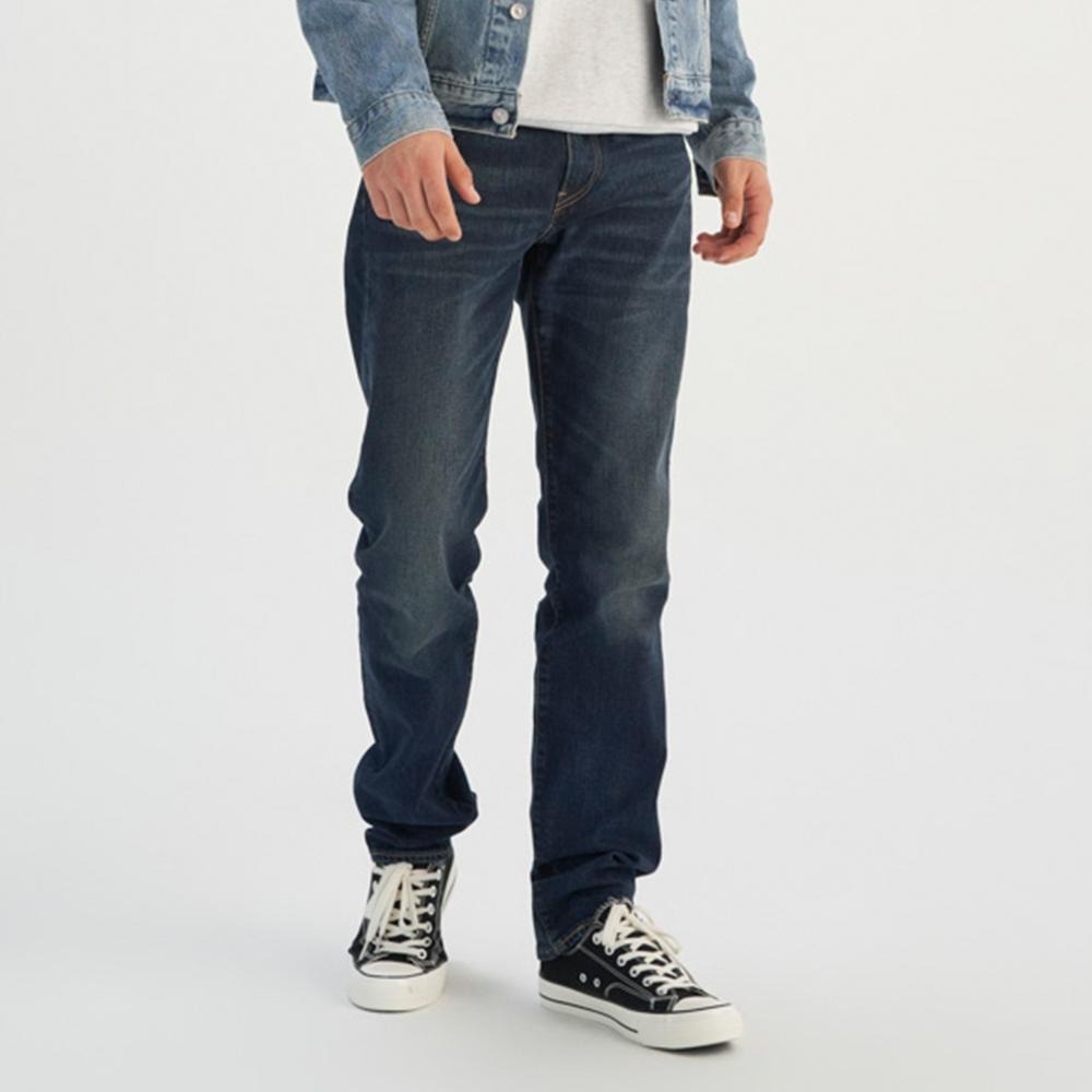 Levis 男款 502 舒適錐形窄管牛仔褲 深藍刷白 29507-0065-細節圖8