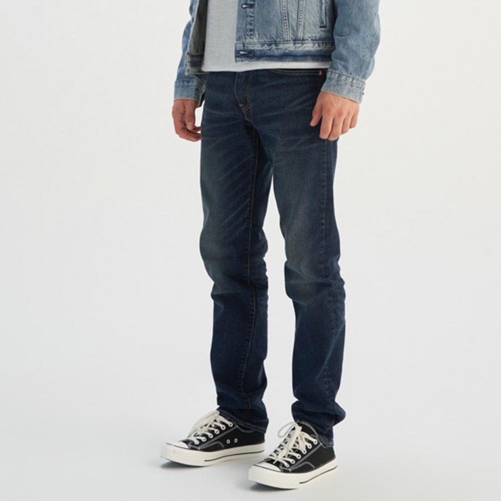 Levis 男款 502 舒適錐形窄管牛仔褲 深藍刷白 29507-0065-細節圖9