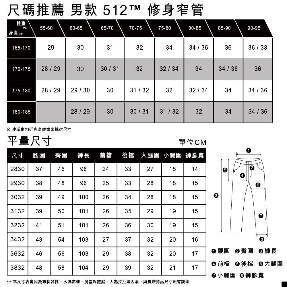 Levis 男款 512 合身錐形牛仔褲 深藍刷白 28833-1292*🔥-細節圖5