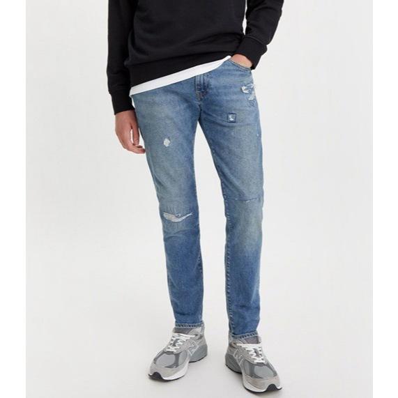 Levis 男款 512 合身錐形牛仔褲 赤耳 精工多重刷破補丁工藝 28833-1160🔥-細節圖7