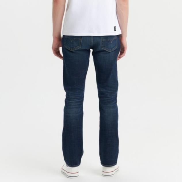 Levis 男款 511 修身窄管牛仔褲 赤耳莫代爾 深藍水洗 04511-6376-細節圖9