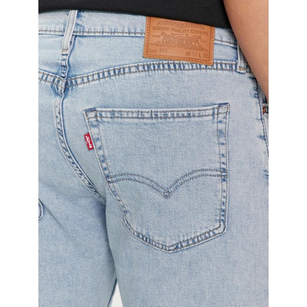 Levis 男款 512 合身錐形牛仔褲 涼感丹寧 刷白水洗 28833-1291-細節圖4