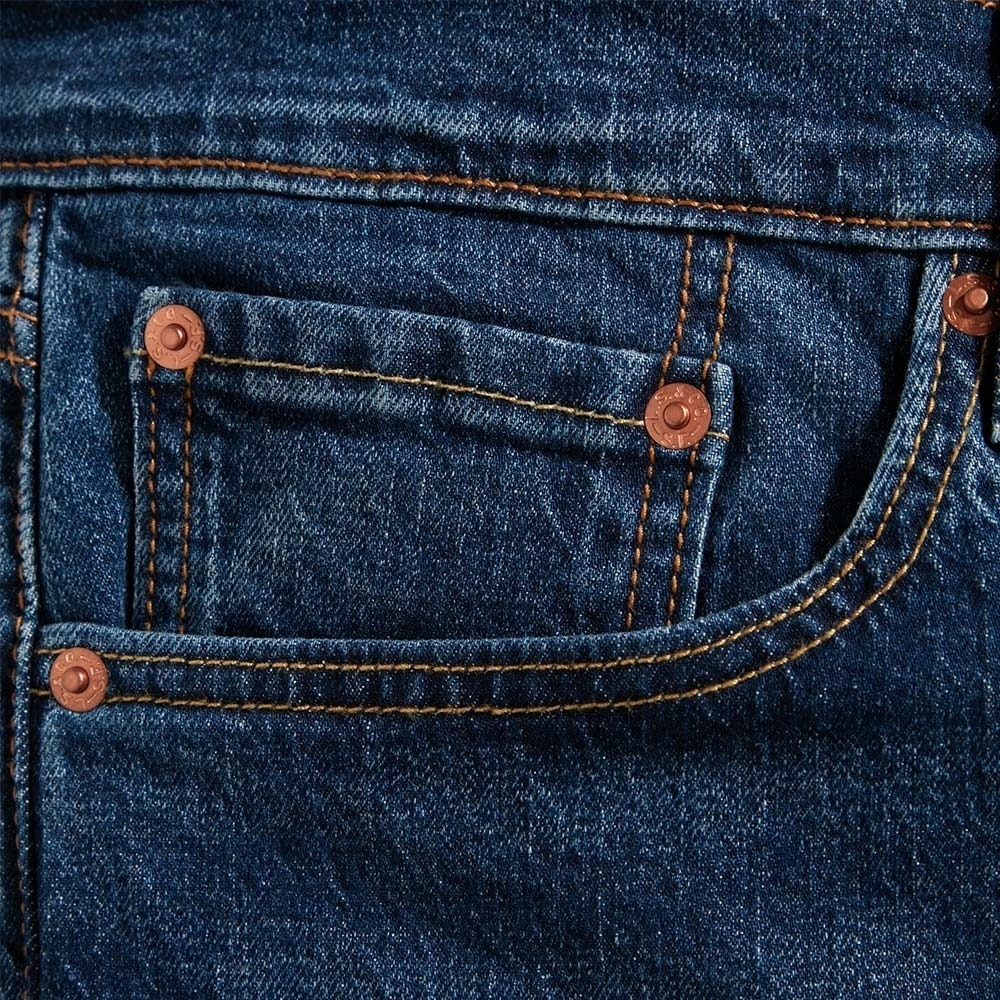 Levis 男款 405 膝上牛仔短褲 原色深藍微刷 39864-0022-細節圖4