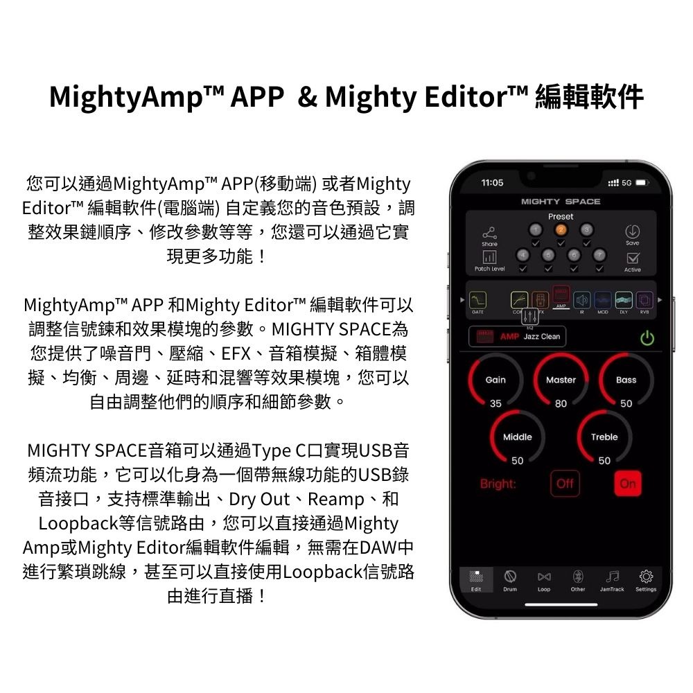 NUX MIGHTY SPACE 無線充電式藍牙吉他音箱 (原廠保固)-細節圖7