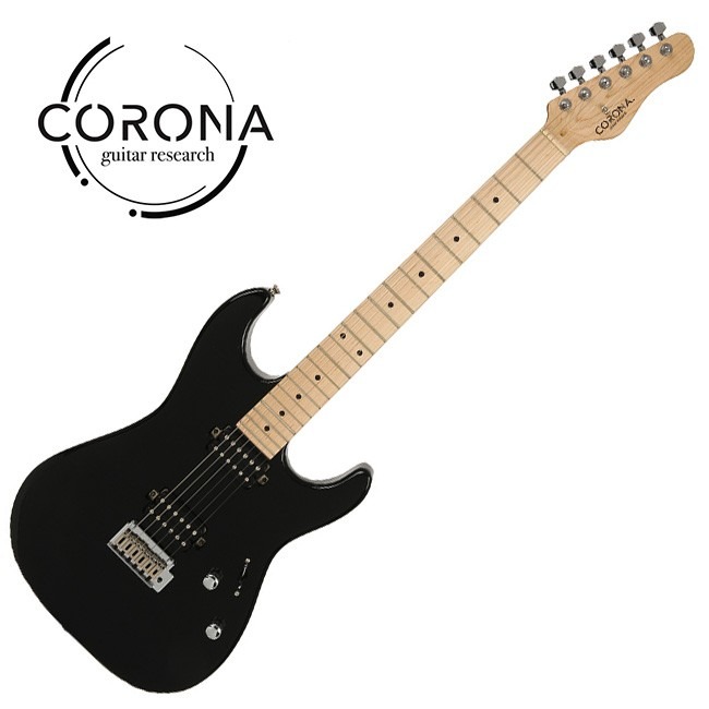 韓國第一品牌電吉他 CORONA MODERN STANDARD M22F/M BLK 雙雙22格 楓木指板 黑色-細節圖5