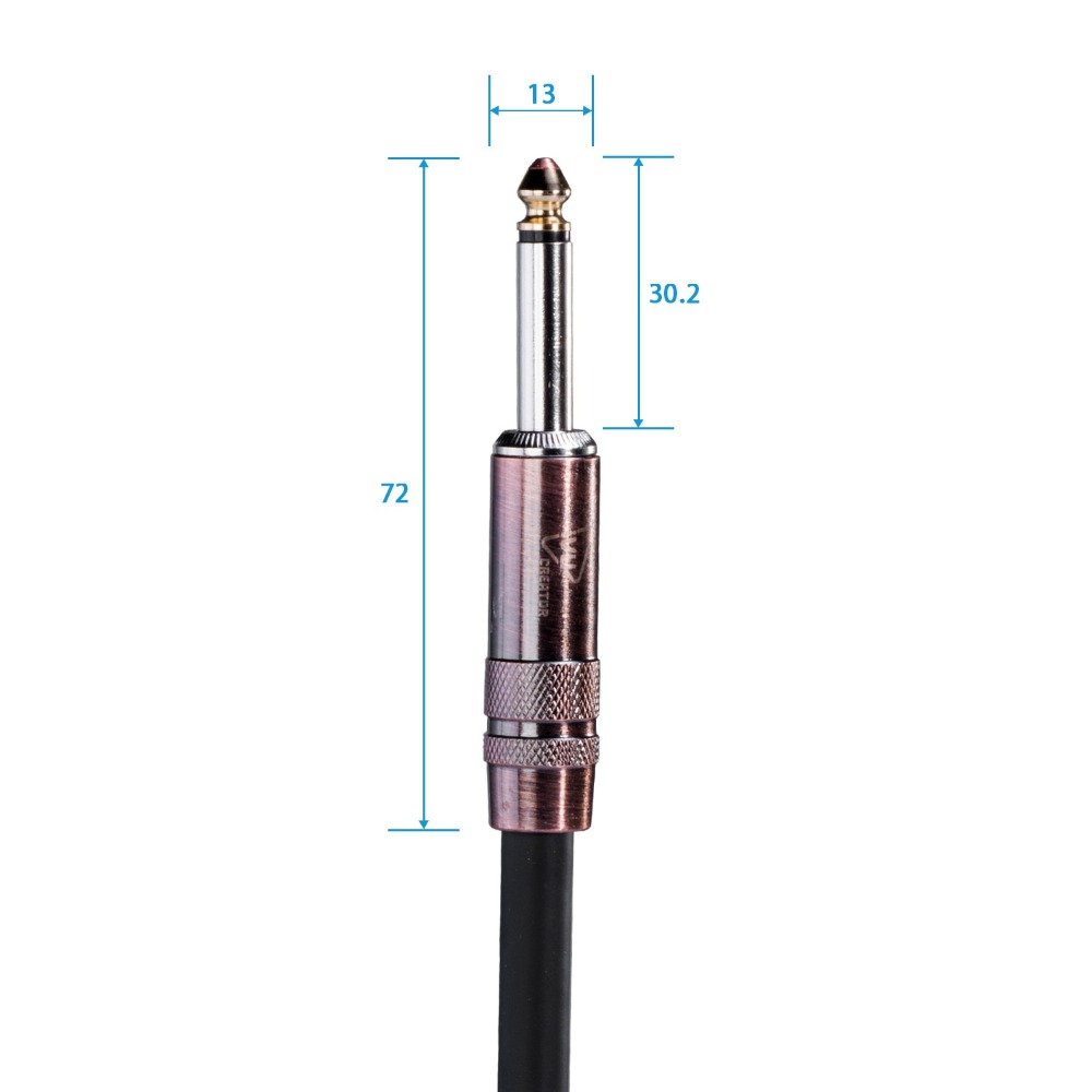 錄音室級別導線   IVU STUDIO CABLE 吉他導線 3米雙直頭（3M-S/S)-細節圖3