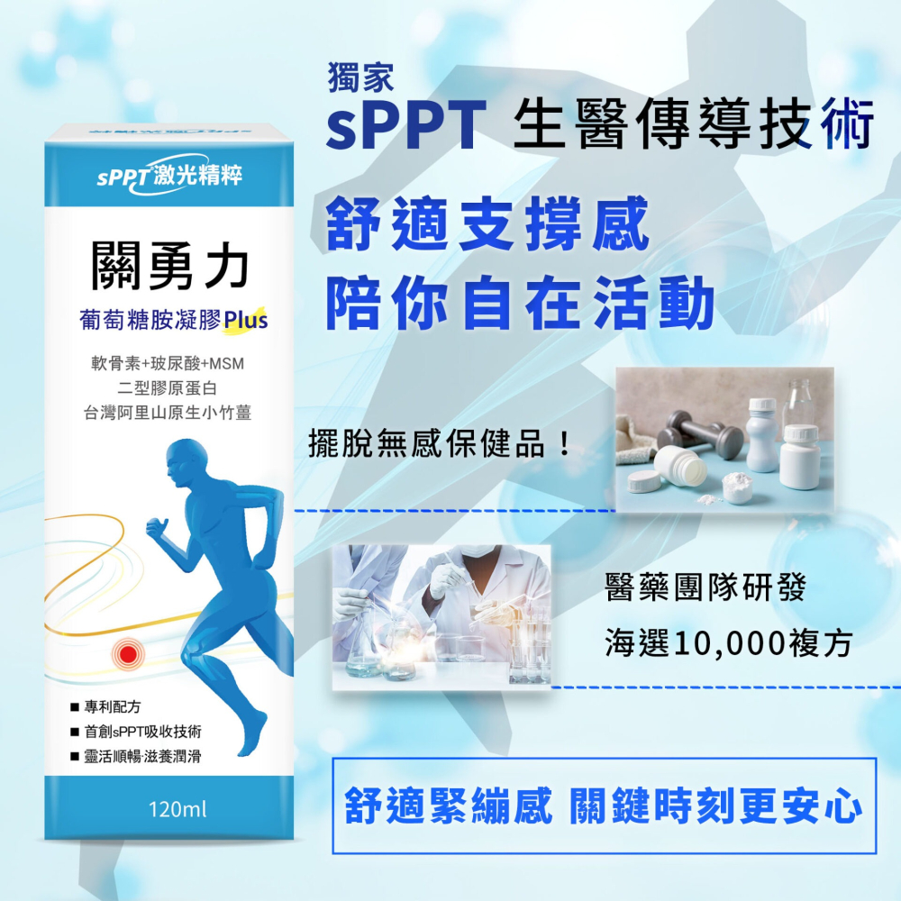 🏳️‍🌈健康鑫人生🏳️‍🌈 【sPPT®激光精粹】關勇力葡萄糖胺凝膠PLUS 50ML-細節圖5