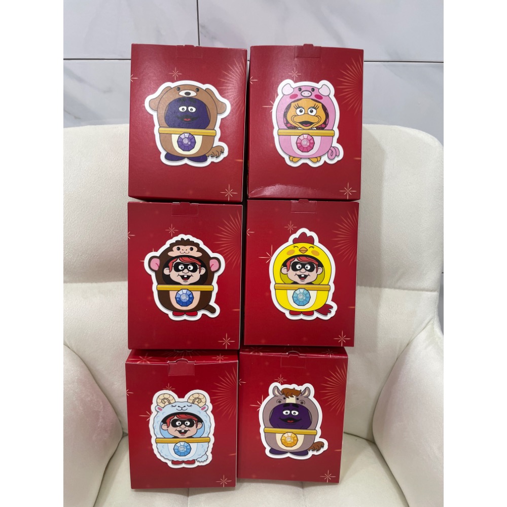 麥當勞限量公仔/馬羊猴雞狗豬/現貨/盒裝完整/整組六入-細節圖2